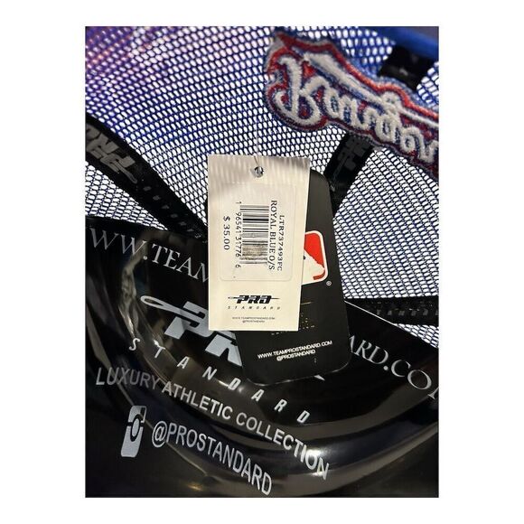 Texas Rangers Blue Trucker Hat Pro Standard Unisex Adjustable Mesh Back Cap - Picture 6 of 8